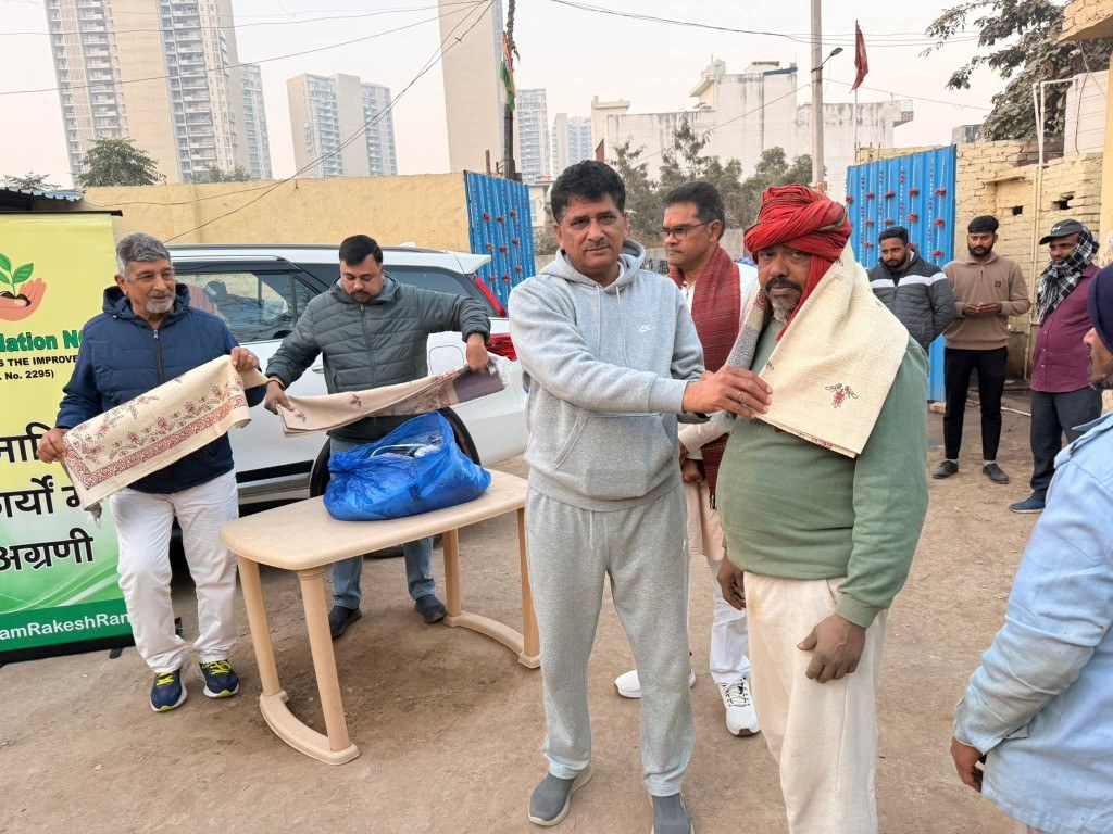Blanket and shawl distribution — SAI Foundation winter relief
